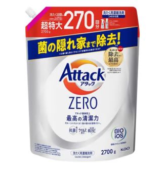 [Attack] アタック ゼロ 衣料用洗剤 詰替 2700G